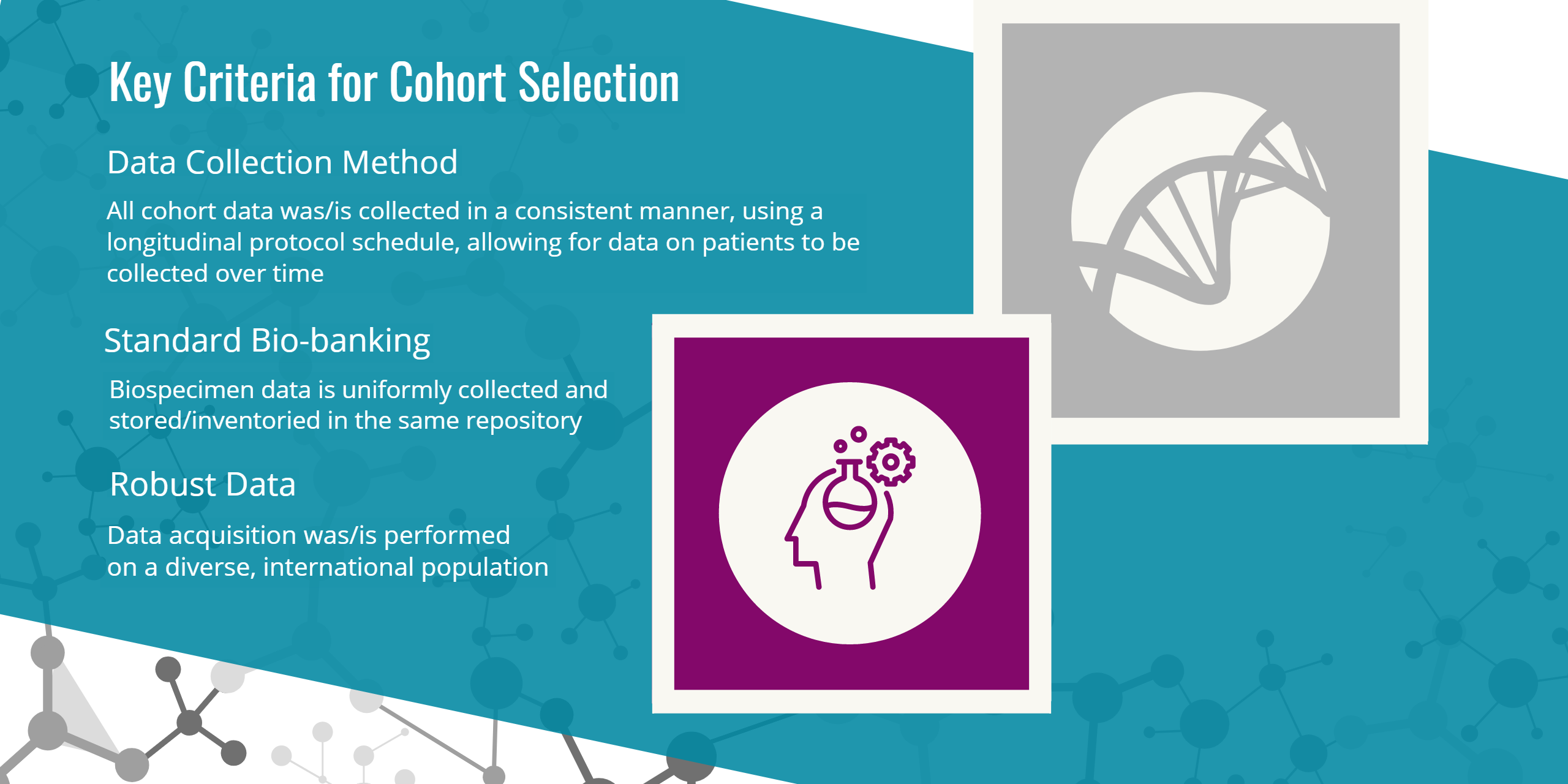 Cohort key criteria selection graphic